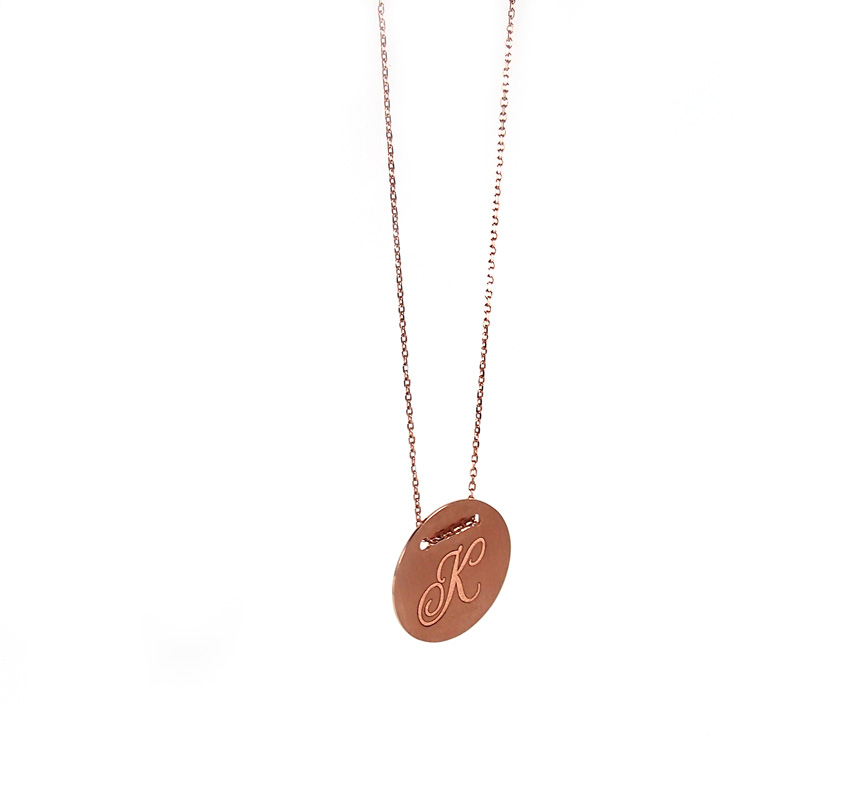 Coin Necklace, Couple Message, Initial Markable It