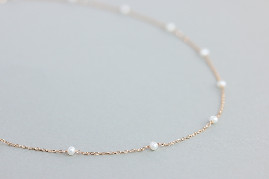 Freshwater pearl layered necklace birthstone June 