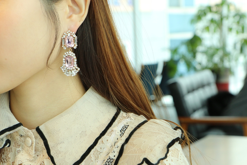 Crystal Bold Drop Party Earring Collection Colorfu