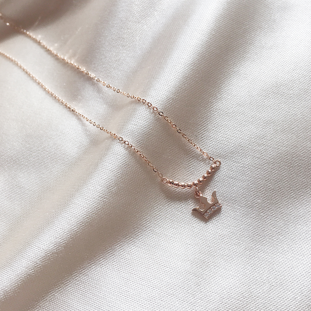 Cordelia 14k_ Stone Crown Necklace Proposal Daily 