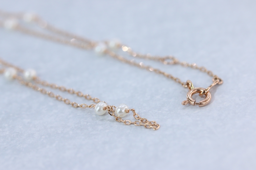 Freshwater pearl layered necklace birthstone June 