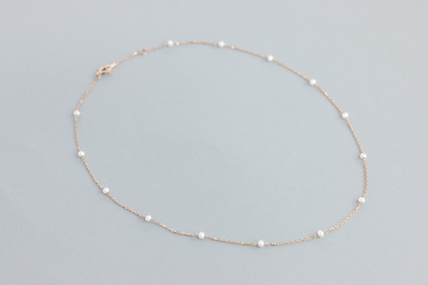 Freshwater pearl layered necklace birthstone June 