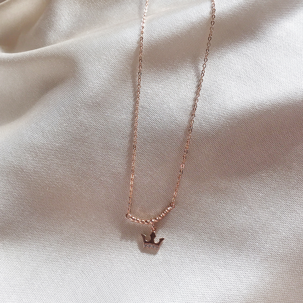 Cordelia 14k_ Stone Crown Necklace Proposal Daily 