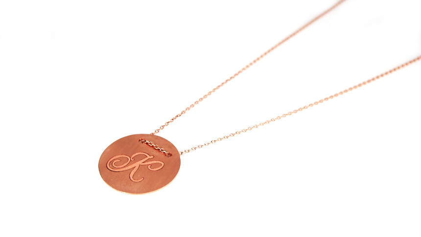 Coin Necklace, Couple Message, Initial Markable It