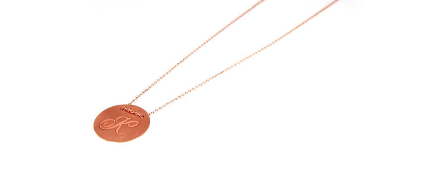 Coin Necklace, Couple Message, Initial Markable It