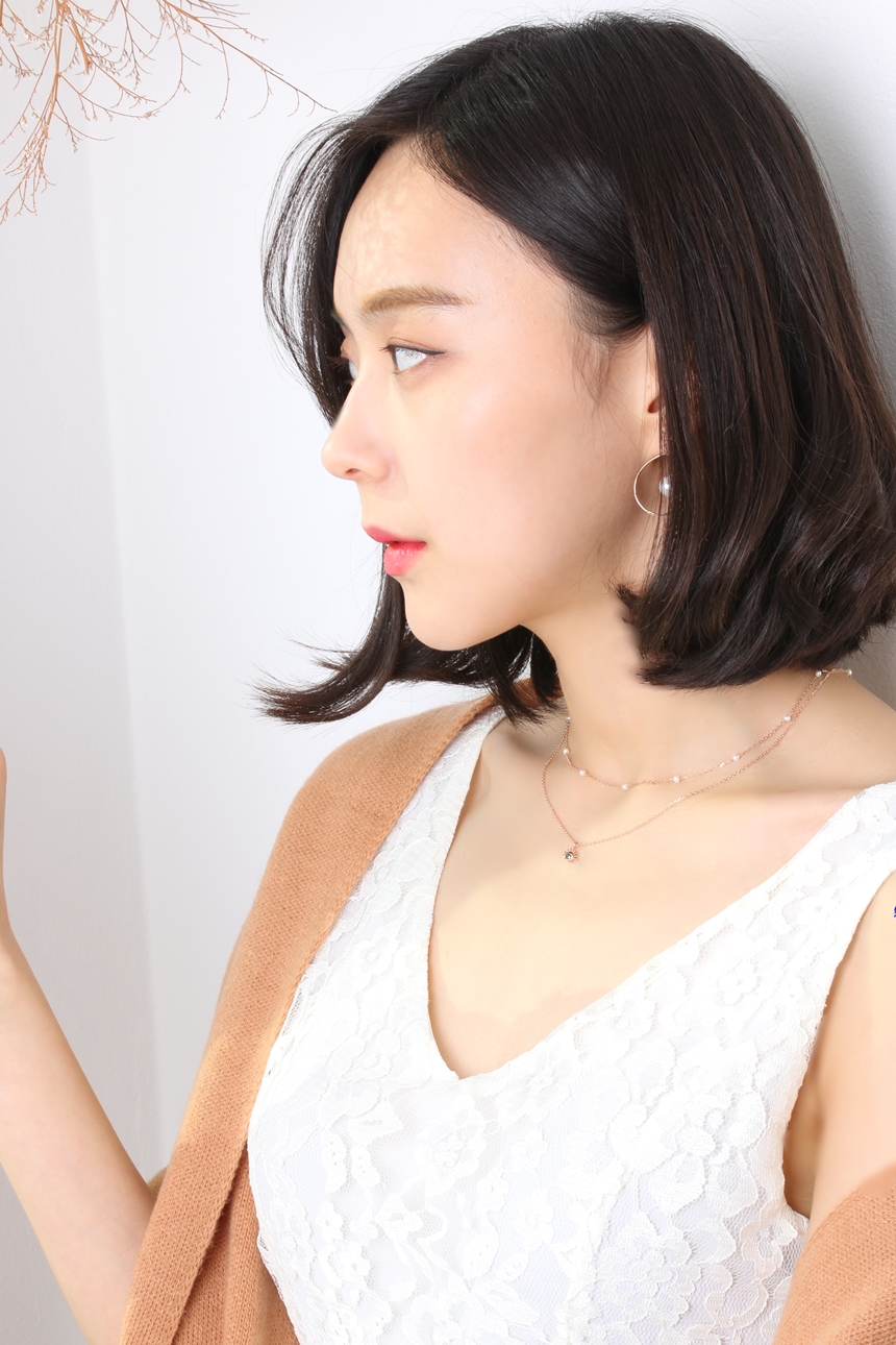 Freshwater pearl layered necklace birthstone June 