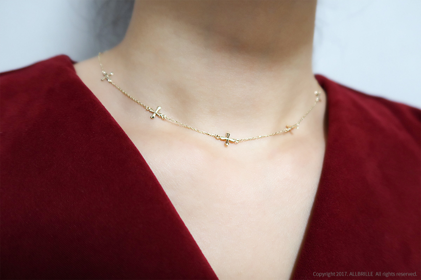 18k Positive Cross Necklace Women 14k 30 lenders 1