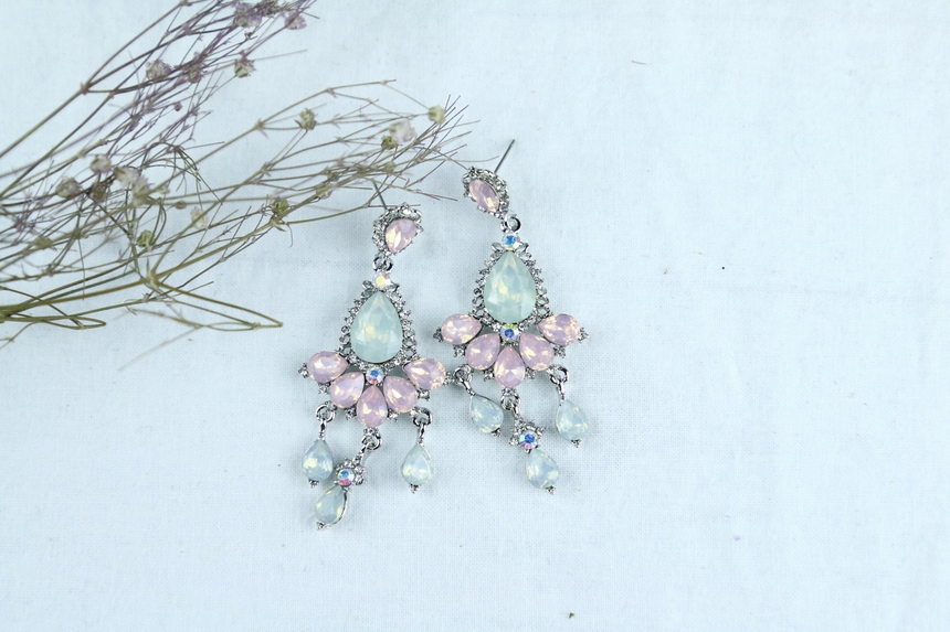 Crystal Bold Drop Party Earring Collection Colorfu