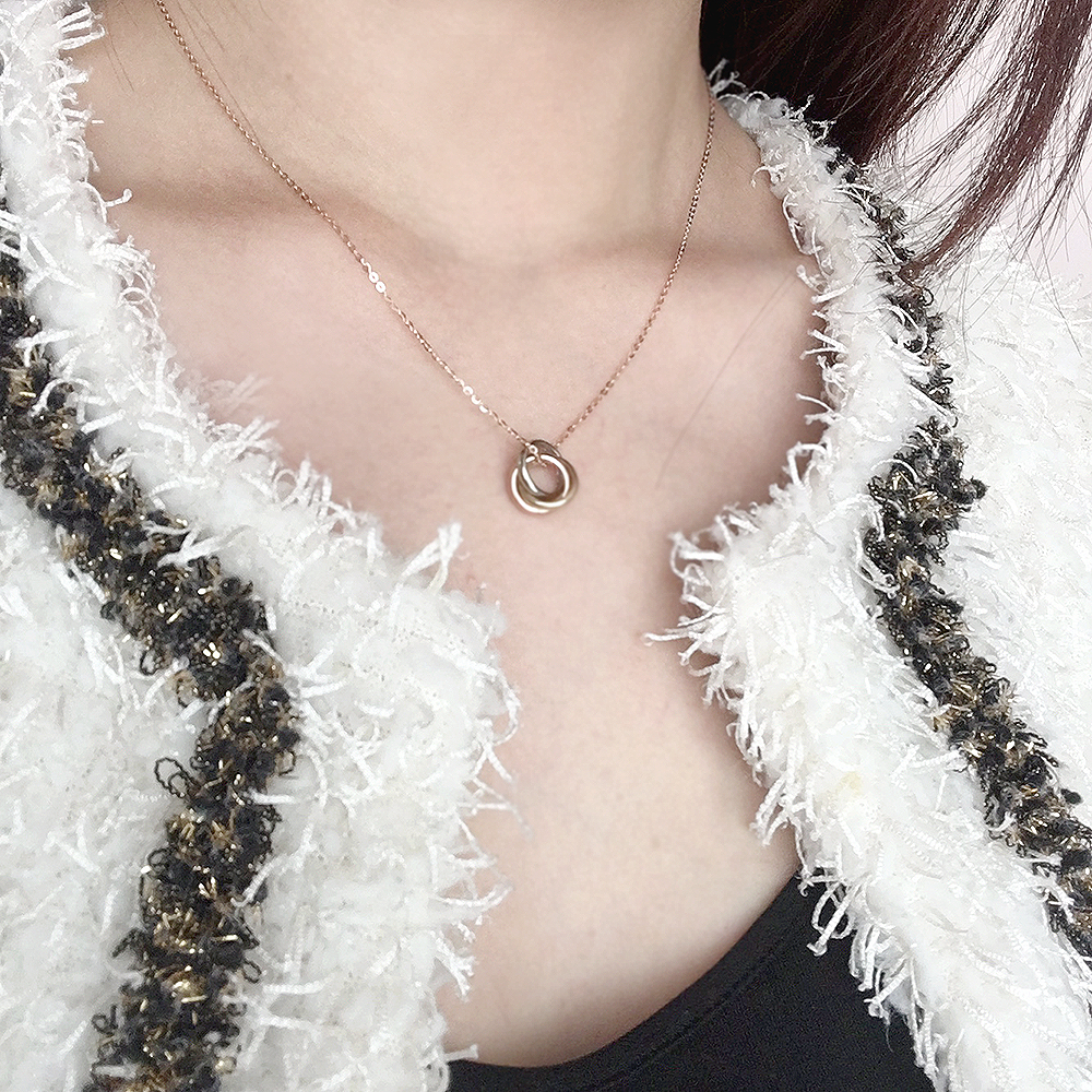 Cordelia 14k_ Triple Ring Necklace Proposal Daily 