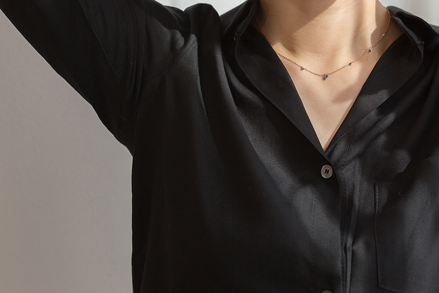 Blue Diamond Necklace Fruit 30s Women's Favorit