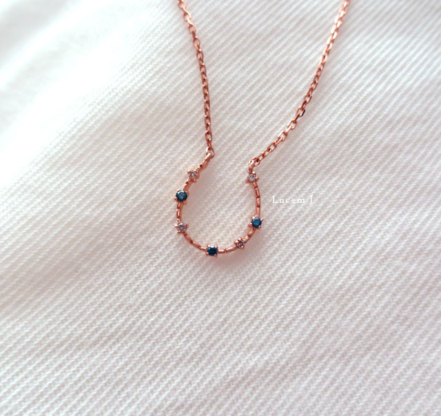 14k Diamond Horseshoe Necklace 18k