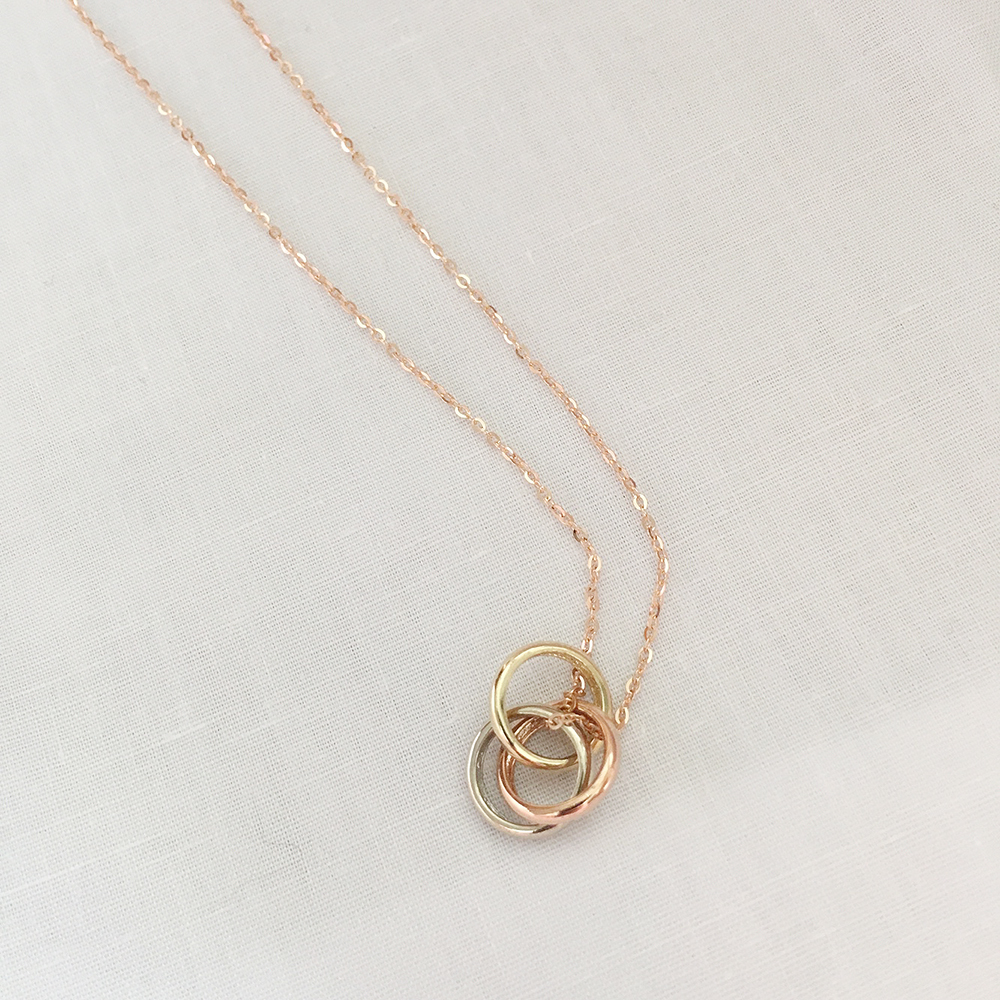 Cordelia 14k_ Triple Ring Necklace Proposal Daily 
