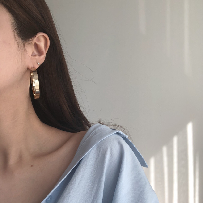 <b><p>Noi Bold Ring earrs silver Pl drop Unbalanced</p></b><b><p>ノイ ボールド リングピアス シルバー パロップ アンバランス 925 ギフト</p></b><br /><br /><p align='center'>