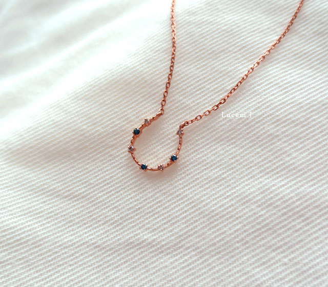 14k Diamond Horseshoe Necklace 18k