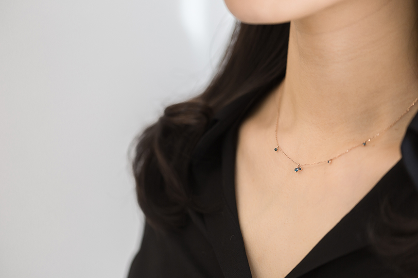 Blue Diamond Necklace Fruit 30s Women's Favorit