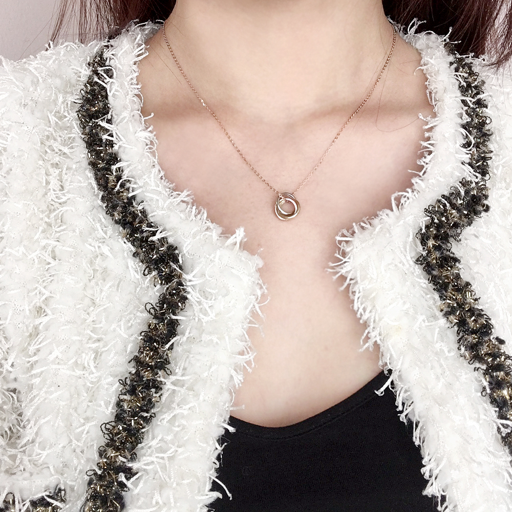 Cordelia 14k_ Triple Ring Necklace Proposal Daily 