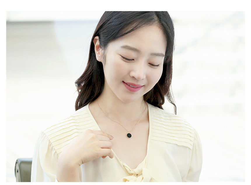 Modern Black Necklace 14K 14K 14K 14K Jewelry 14K 