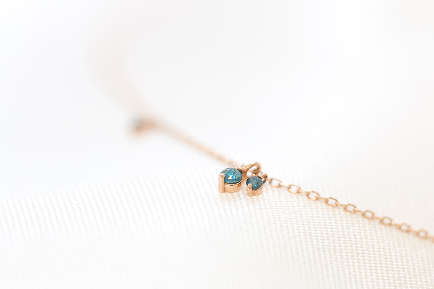 Blue Diamond Necklace Fruit 30s Women's Favorit