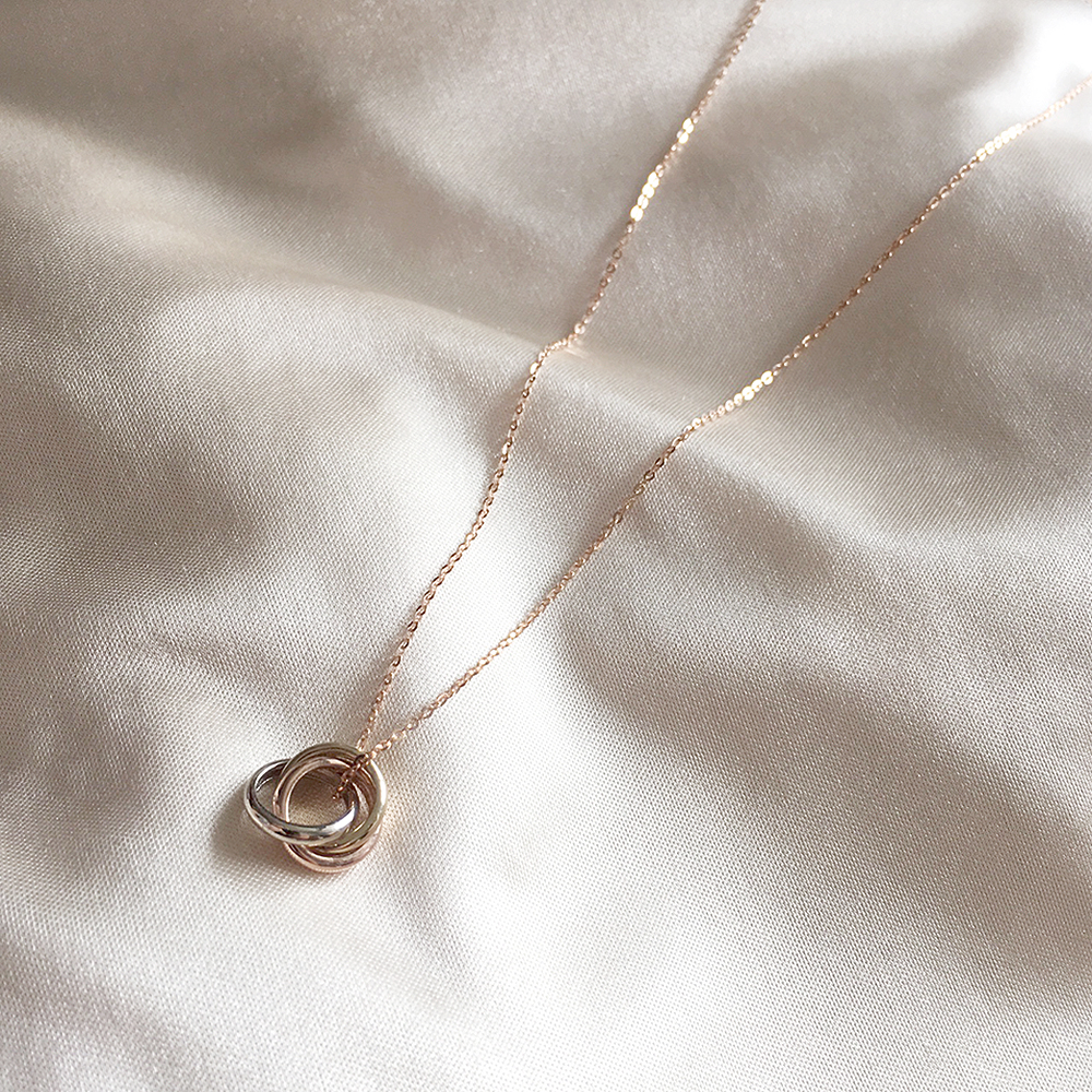 Cordelia 14k_ Triple Ring Necklace Proposal Daily 