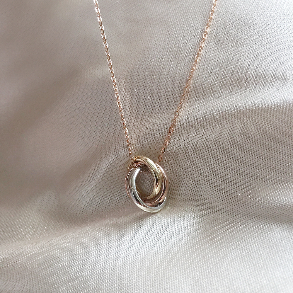 Cordelia 14k_ Triple Ring Necklace Proposal Daily 
