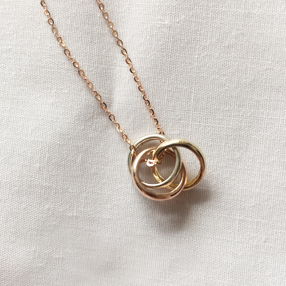 Cordelia 14k_ Triple Ring Necklace Proposal Daily 