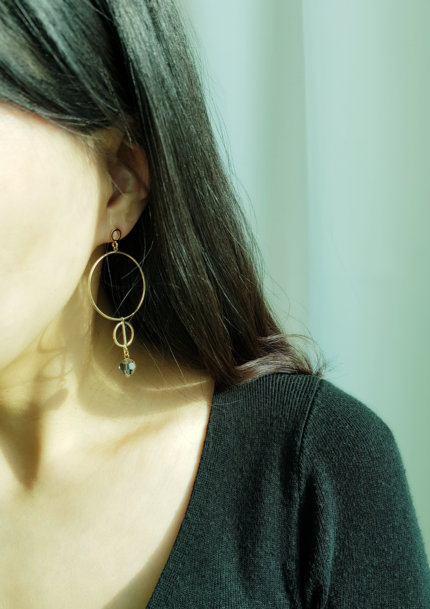 Mubas Swarovski Caraden Double Tingling Long Drop 