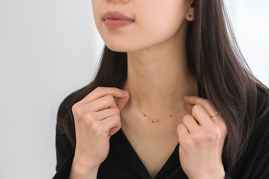 Blue Diamond Necklace Fruit 30s Women's Favorit