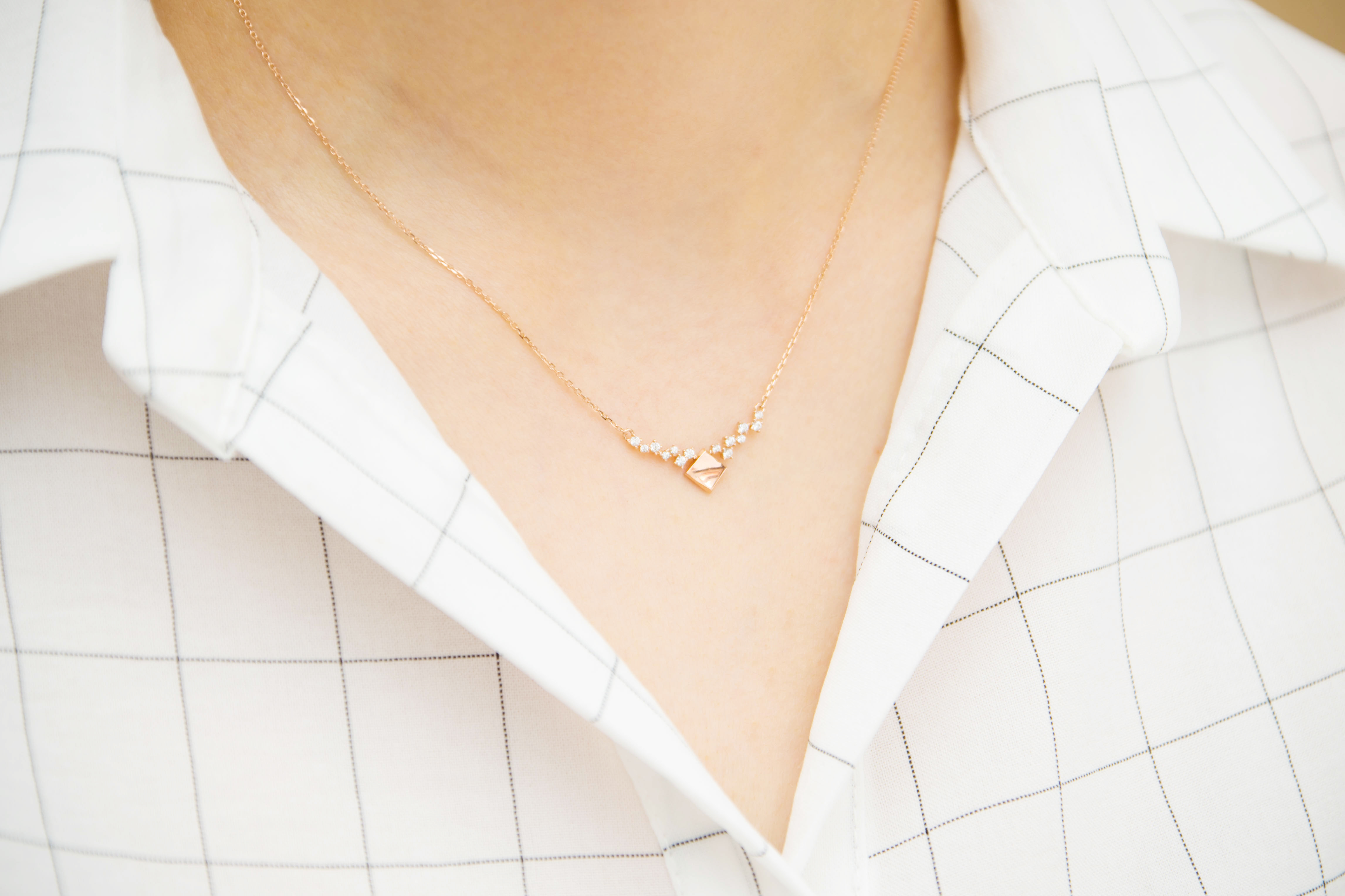 Charles Square Necklace 14K Women 14k Integrated C