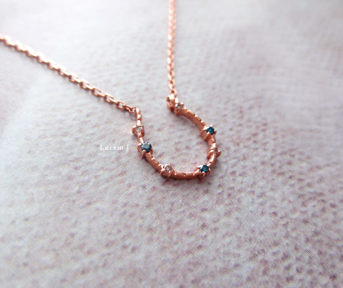 14k Diamond Horseshoe Necklace 18k