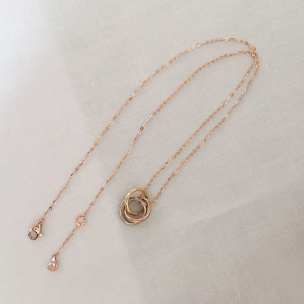 Cordelia 14k_ Triple Ring Necklace Proposal Daily 