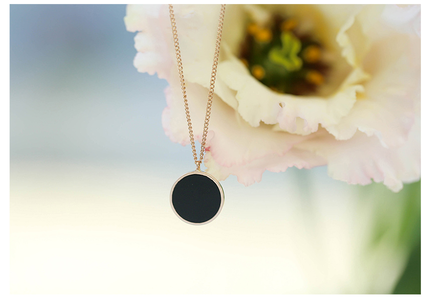 Modern Black Necklace 14K 14K 14K 14K Jewelry 14K 