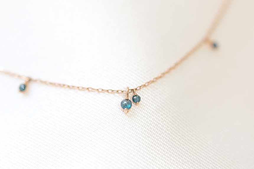 Blue Diamond Necklace Fruit 30s Women's Favorit
