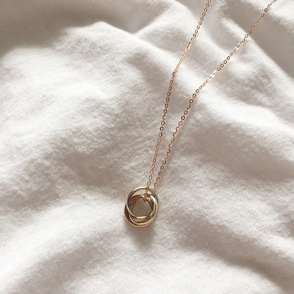 Cordelia 14k_ Triple Ring Necklace Proposal Daily 