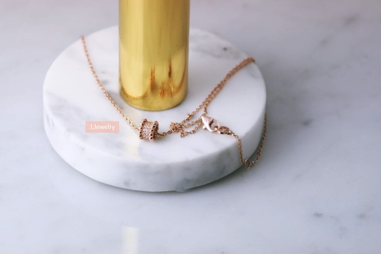 14k 18k Lovely Cubic Necklace 30s Luxurious Gift C