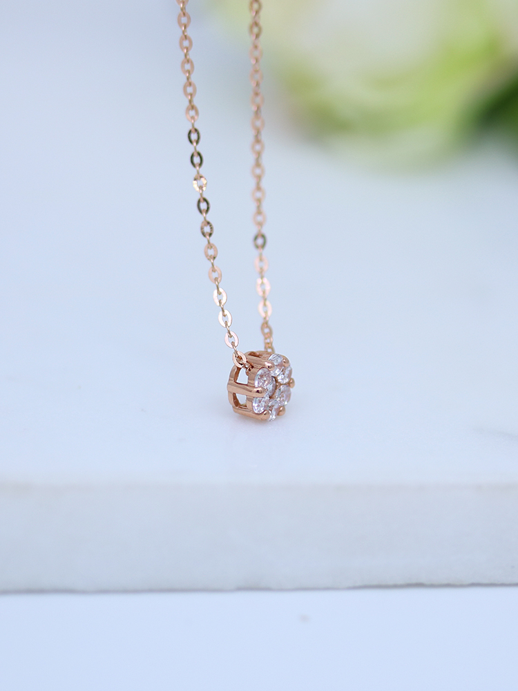 Minimal Cubic Round Daily Necklace ABDN518 A great