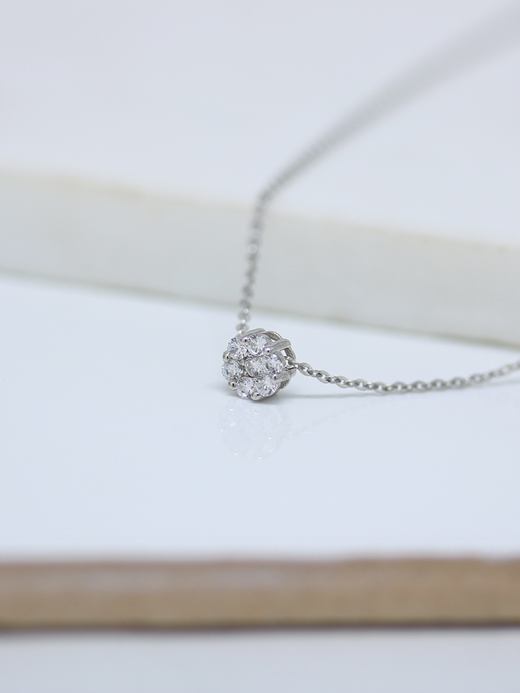 Minimal Cubic Round Daily Necklace ABDN518 A great
