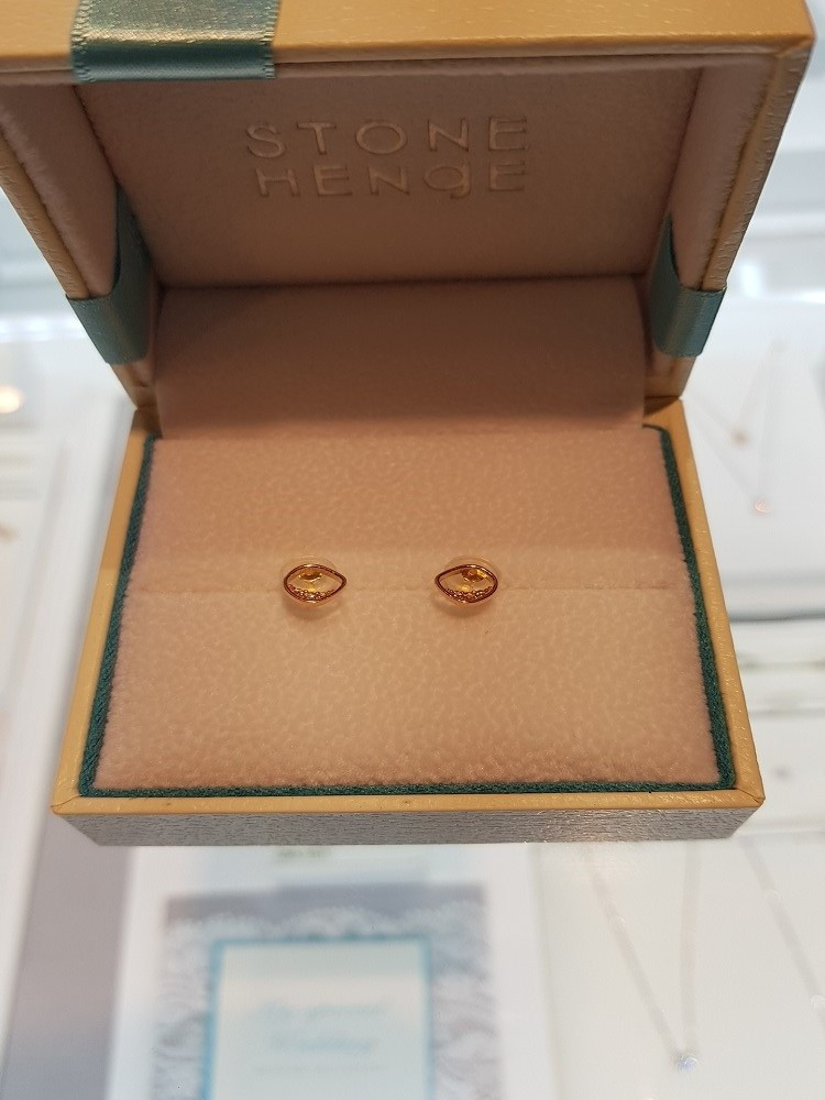 Stonehenge rose gold diamond pearl necklace M0147D