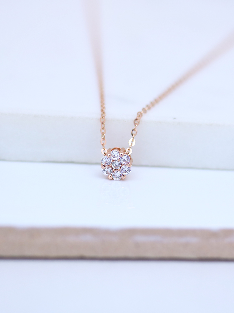 Minimal Cubic Round Daily Necklace ABDN518 A great
