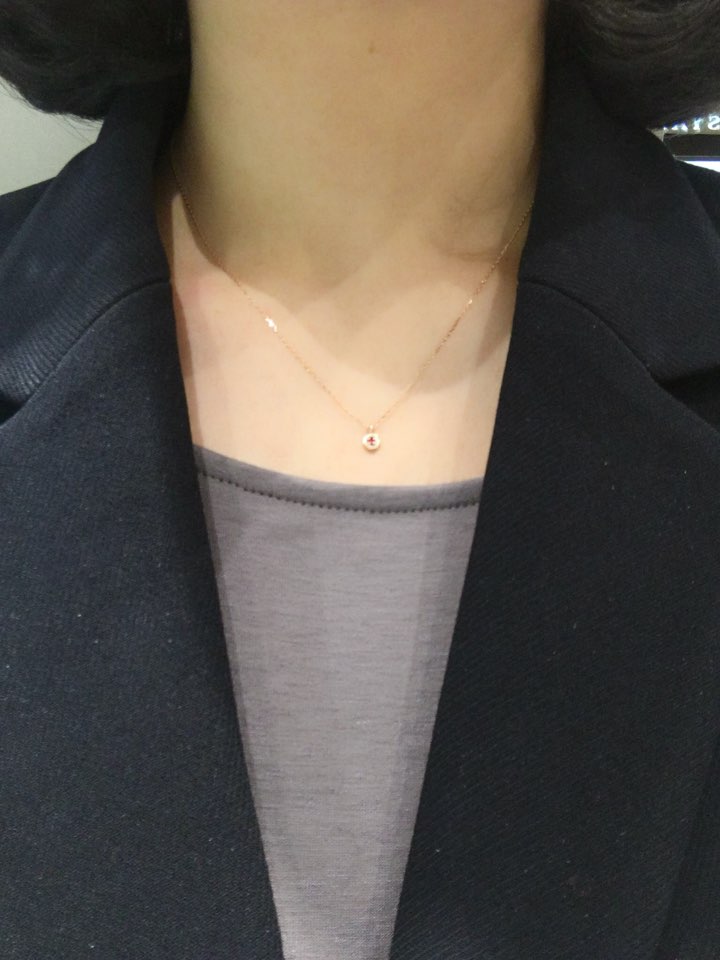 Roger d'Or Ruby Necklace 221610067 14k pg pink 