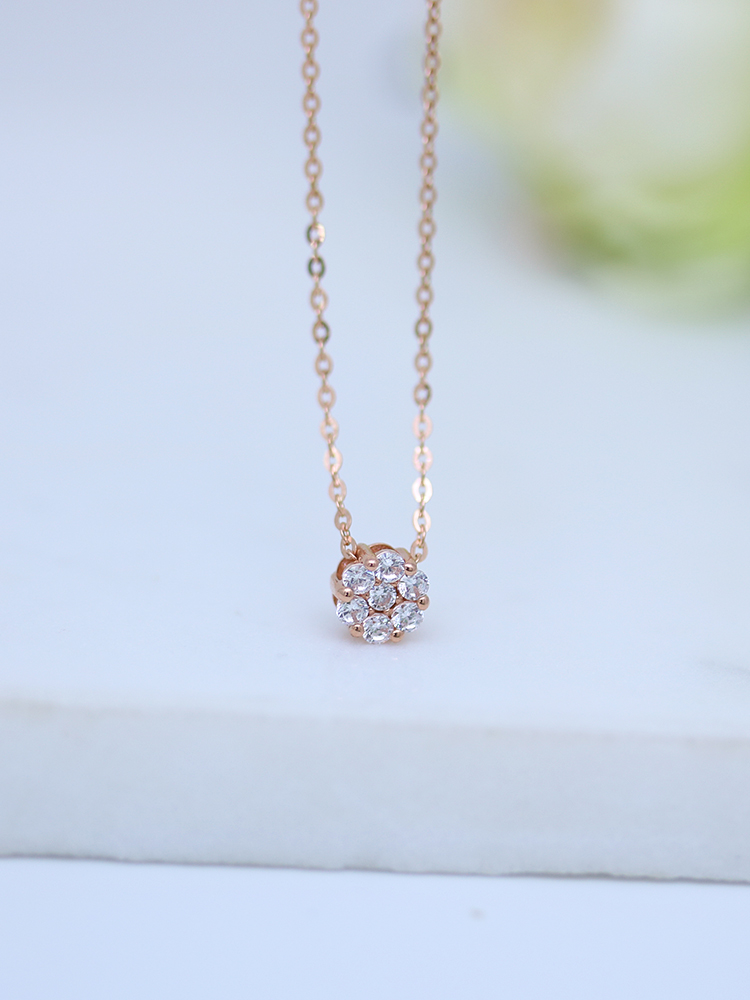 Minimal Cubic Round Daily Necklace ABDN518 A great