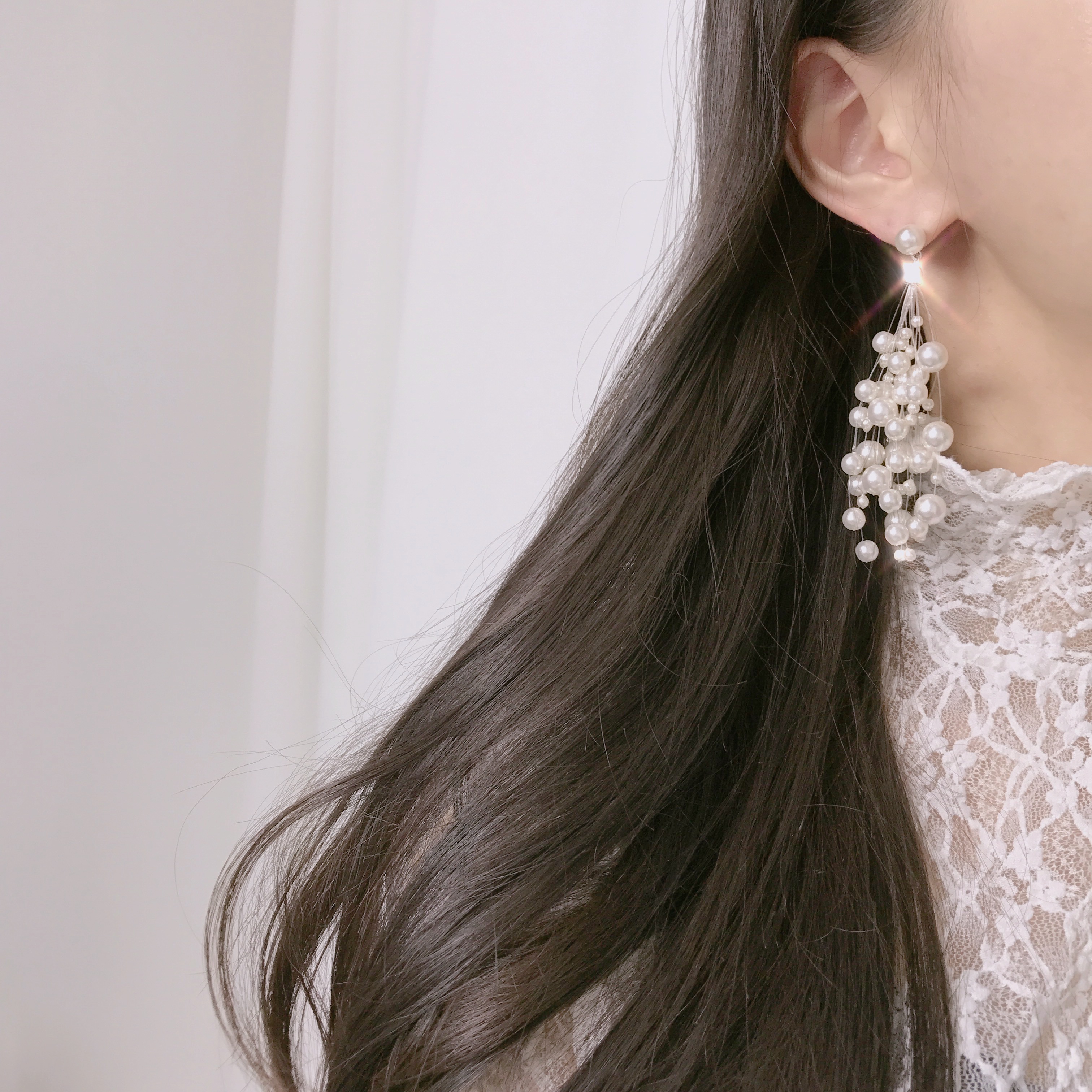 <b><p>Order rush Silv fing Moss flow Pearl god</p></b><b><p>注文殺到 ウンチム カスミソウ フラワー 真珠 女神 ドロップ イヤリング ボールド</p></b><br /><br /><p align='center'>