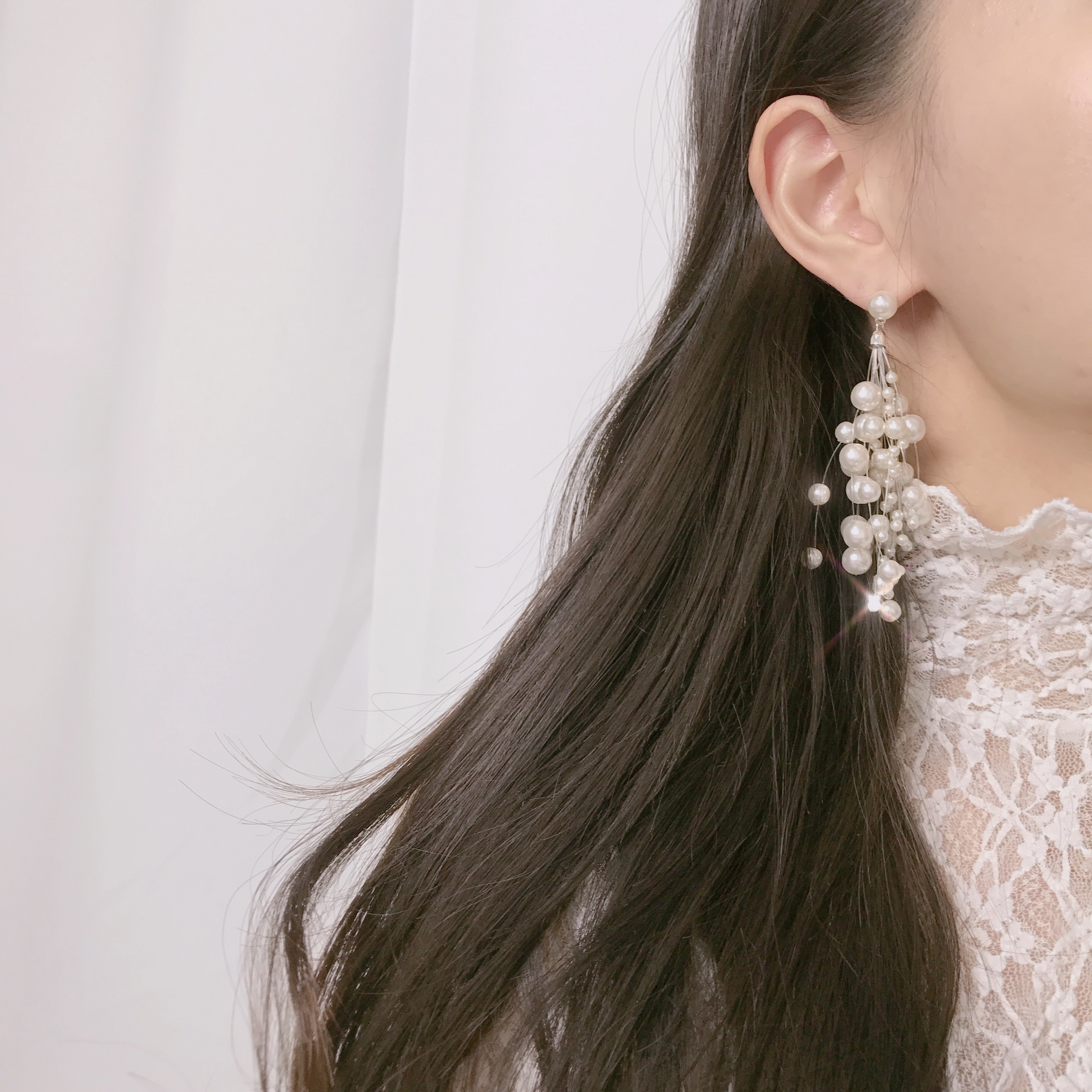 <b><p>Order rush Silv fing Moss flow Pearl god</p></b><b><p>注文殺到 ウンチム カスミソウ フラワー 真珠 女神 ドロップ イヤリング ボールド</p></b><br /><br /><p align='center'>