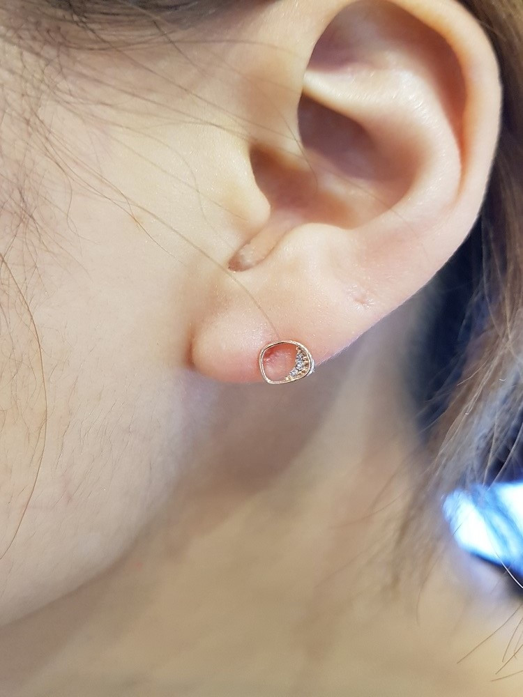 Stonehenge rose gold diamond pearl necklace M0147D