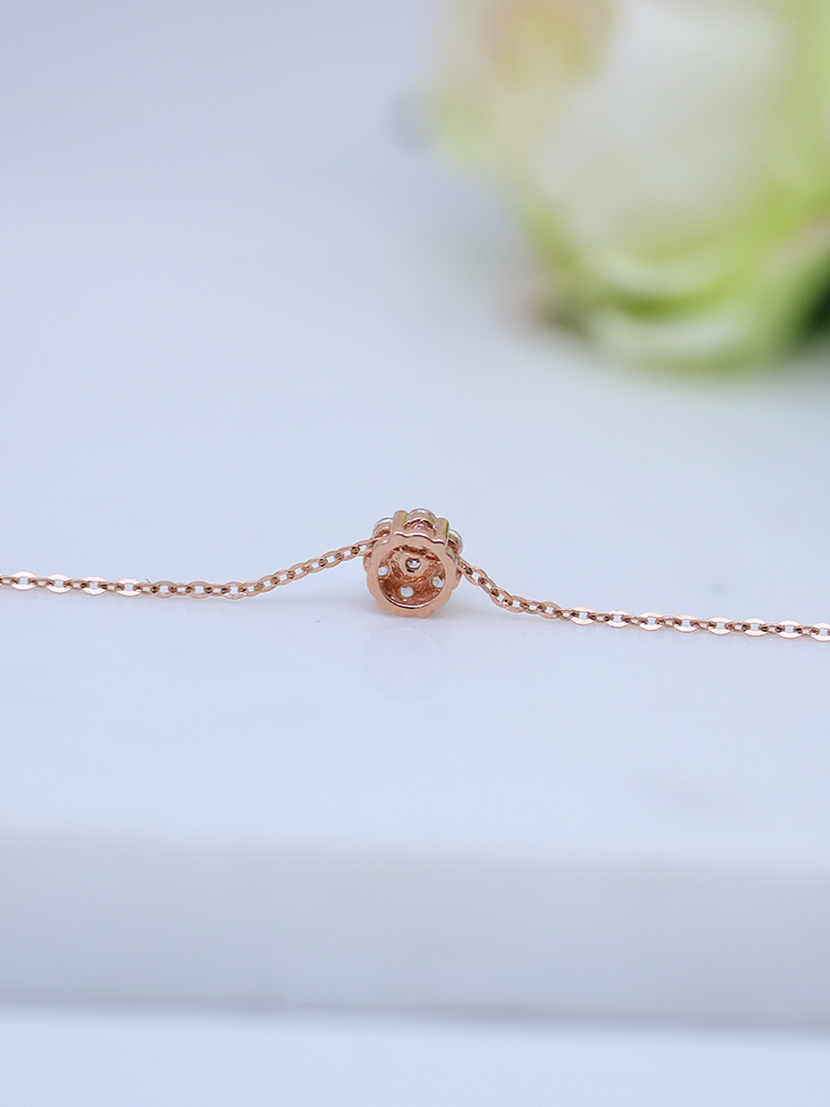 Minimal Cubic Round Daily Necklace ABDN518 A great