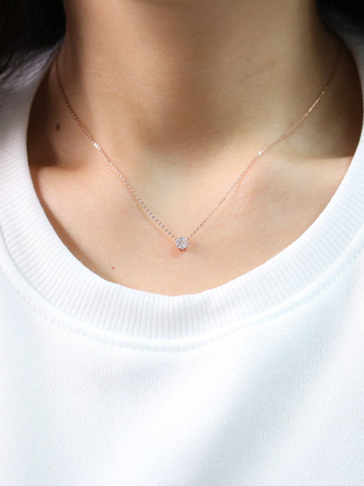 Minimal Cubic Round Daily Necklace ABDN518 A great