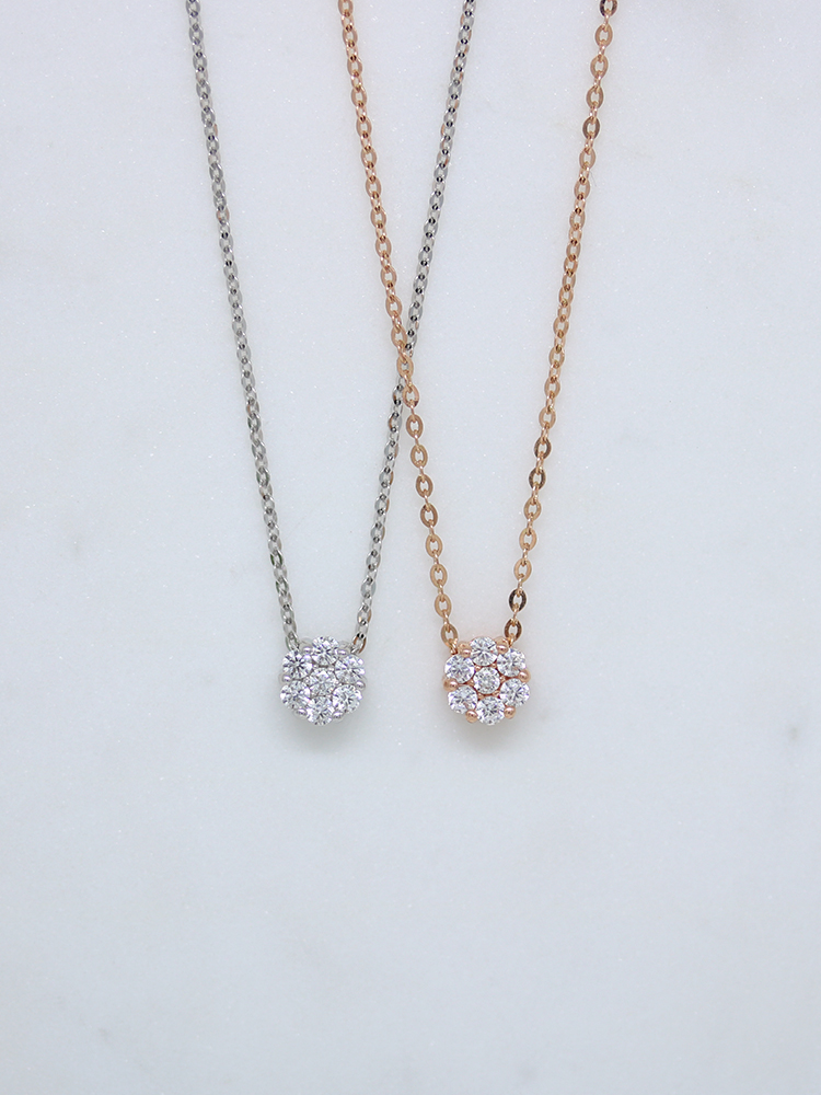 Minimal Cubic Round Daily Necklace ABDN518 A great