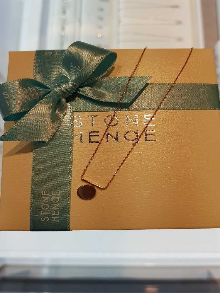 Stonehenge Rose Gold Coin Ten Necklace T0840