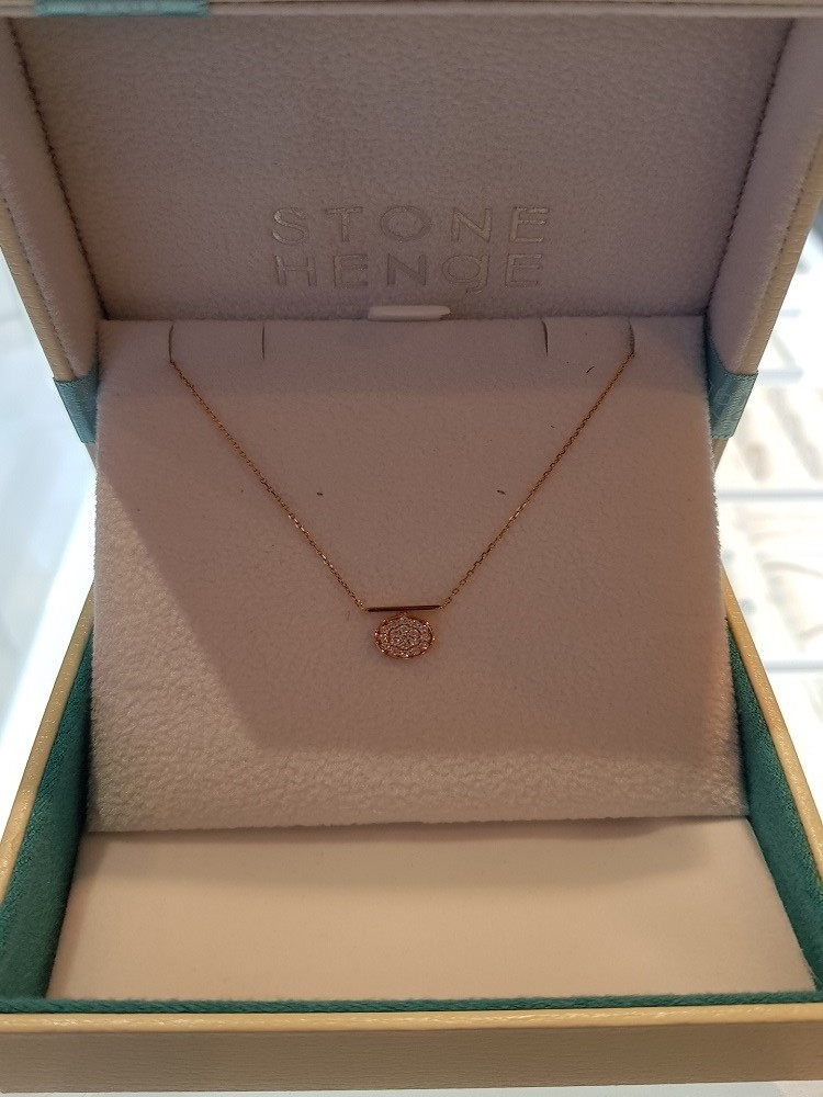 Stonehenge Rose Gold Coin Ten Necklace T0840