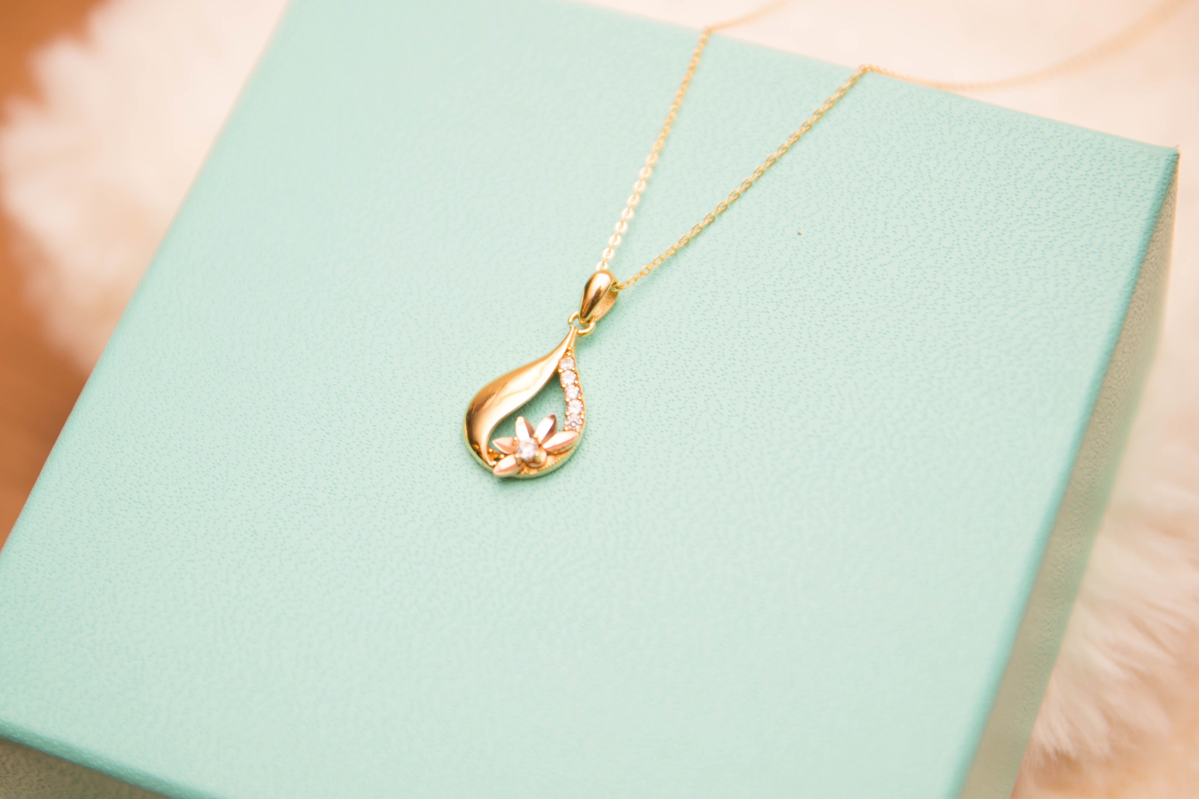 Khasab Water Drop Necklace 14k Pendant 30 lender 1