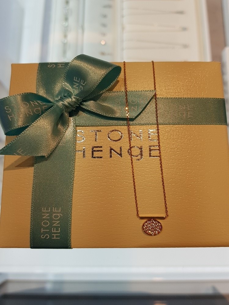 Stonehenge Rose Gold Coin Ten Necklace T0840